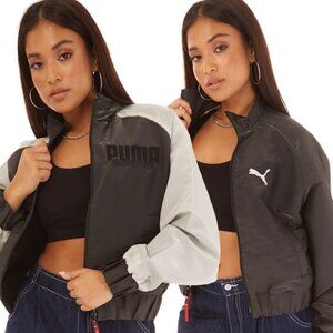 Womens Reversible Bomber Jacket Black/​Pristine (silver) - Large